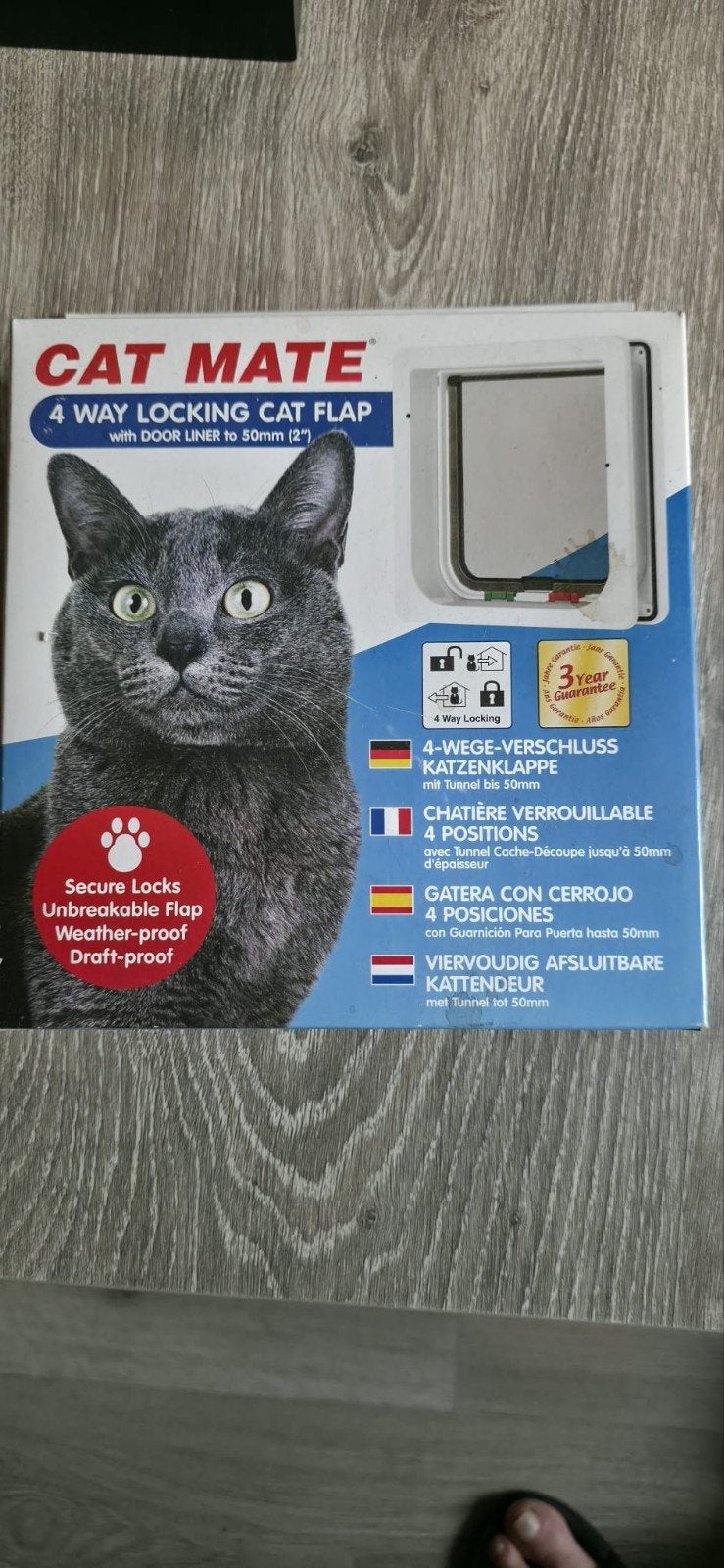 Kattenluik Cat Mate met 4-standen vergrendeling - dikke deur, Ophalen of Verzenden, Nieuw