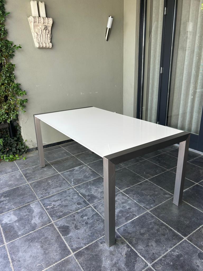 Uitschuifbare tafel, Huis en Inrichting, Tafels | Eettafels, Ophalen, Gebruikt, 200 cm of meer, 50 tot 100 cm