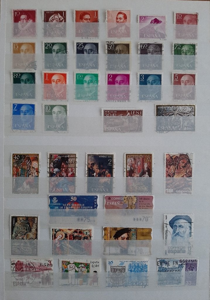 2 Kaarten Oude Klassieke Postzegels Spanje Nr. 9 Gestempeld, Postzegels en Munten, Ophalen, Gestempeld