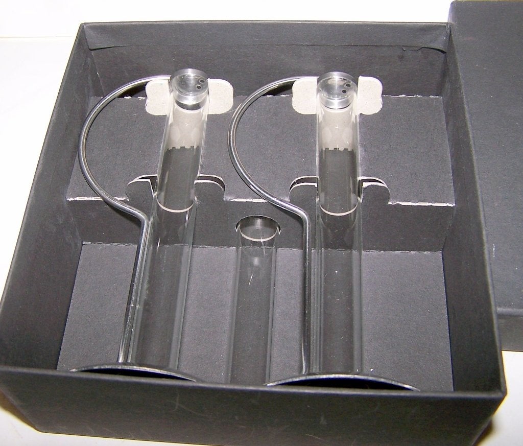 Design Mono Germany glazen peper- en zoutstrooier. Nieuw/ovp, Ophalen of Verzenden, Overige typen, Glas, Handgemaakt