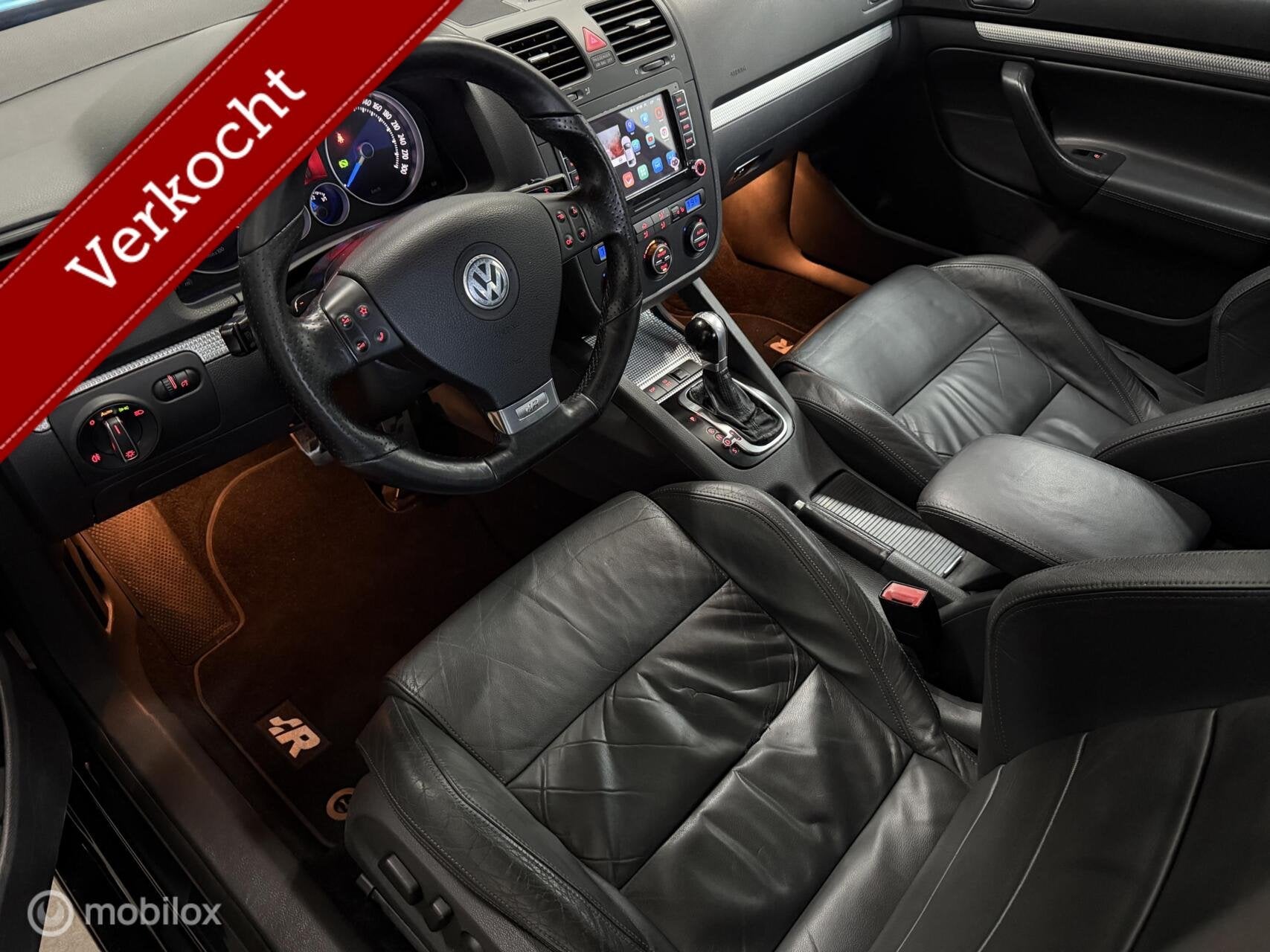 Volkswagen Golf 3.2 R32 4-Motion DSG|Xenon|Leder|CarPlay|PDC, Auto's, Gebruikt, 3189 cc, Zwart, 10 km/l