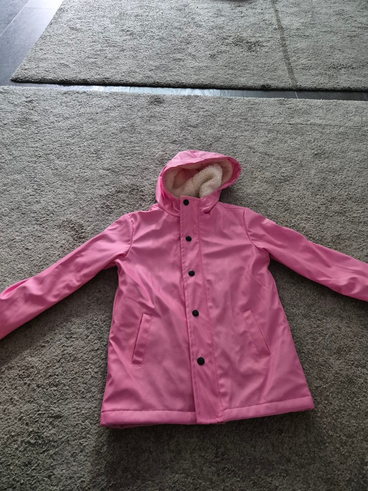 Roze regenjas met teddy voering - HEMA maat 110/116, Meisje, Ophalen of Verzenden, Zo goed als nieuw, HEMA