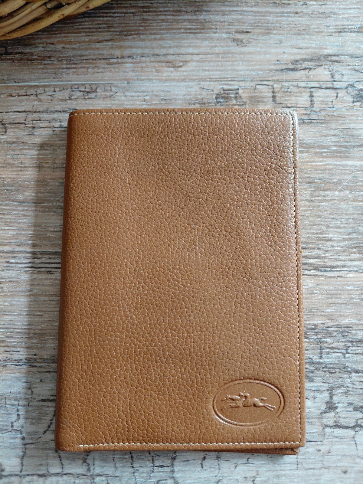 Vintage Longchamp Le Foulonné Leren Portefeuille (14 vakjes), Ophalen of Verzenden, Zo goed als nieuw, Bruin, Leer