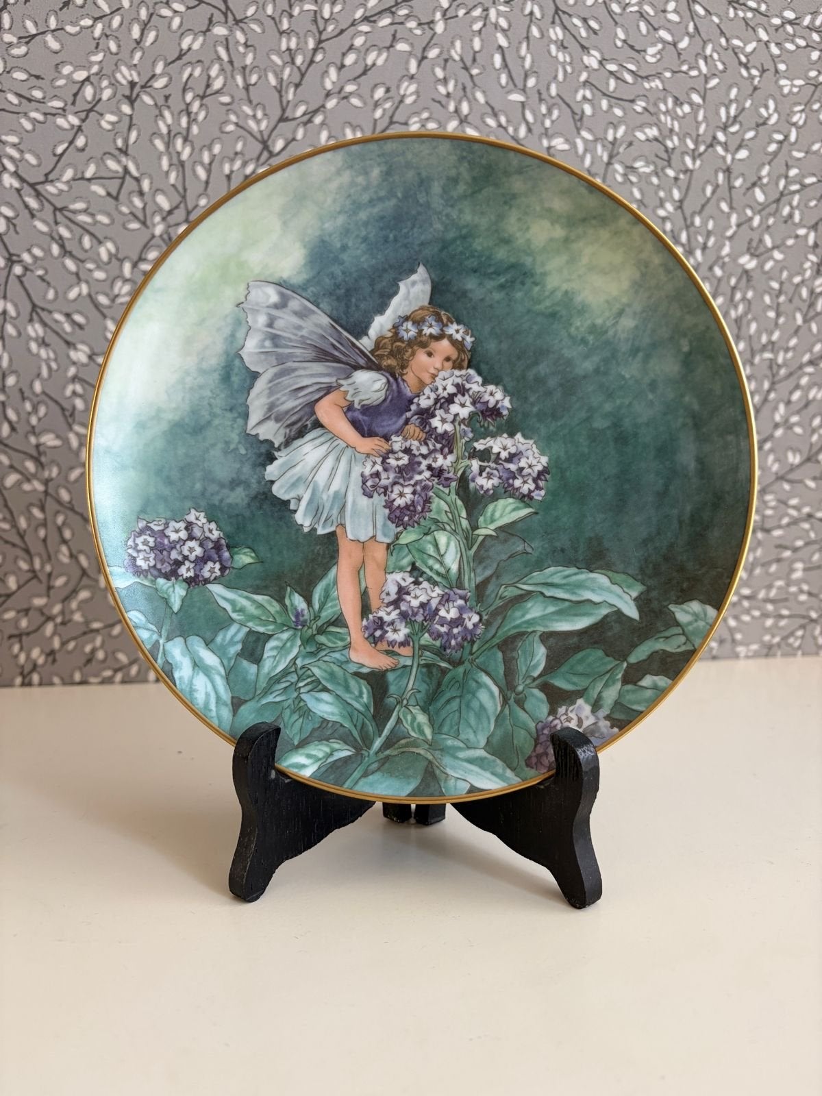 Decoratieve wandbord met bloemenfee, Antiek en Kunst, Ophalen of Verzenden