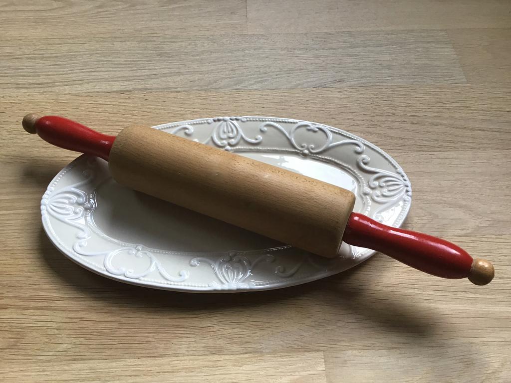 Brocante deegroller. Rood., Ophalen of Verzenden