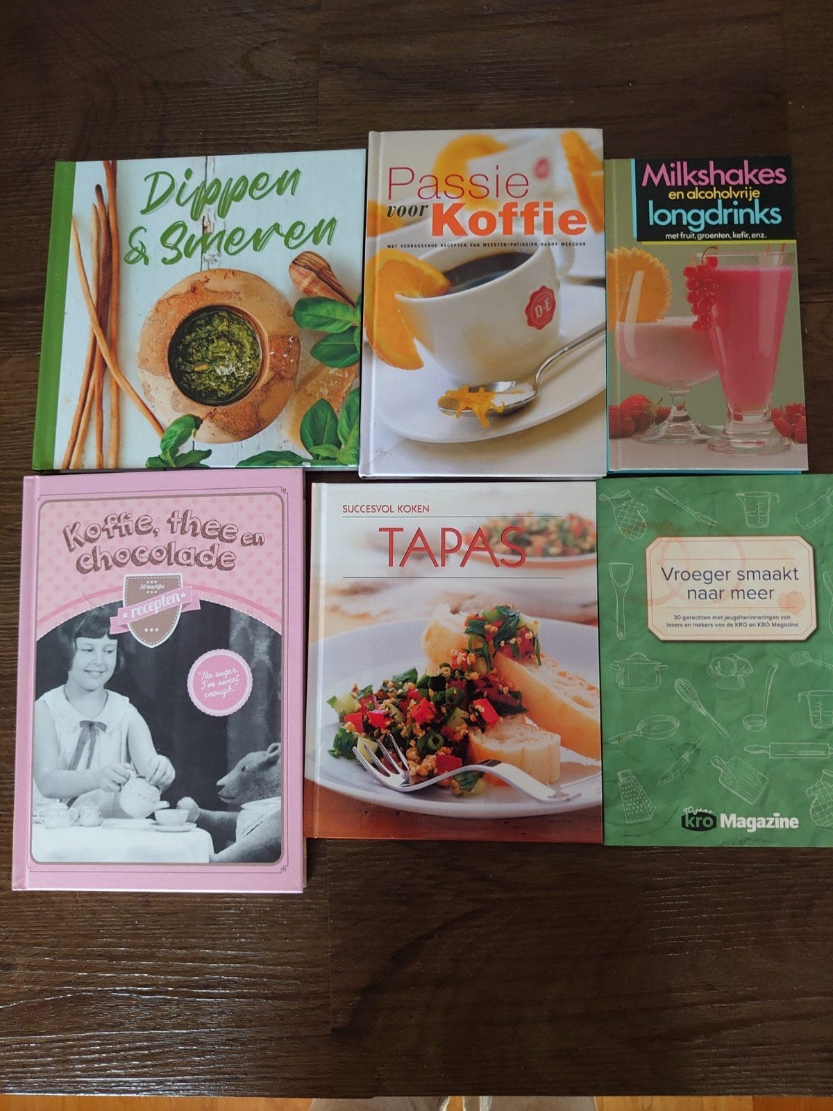 Kookboeken: Dippen & Smeren, Passie voor Koffie, Tapas, etc., Boeken, Kookboeken, Gelezen, Voorgerechten en Soepen, Diverse auteurs
