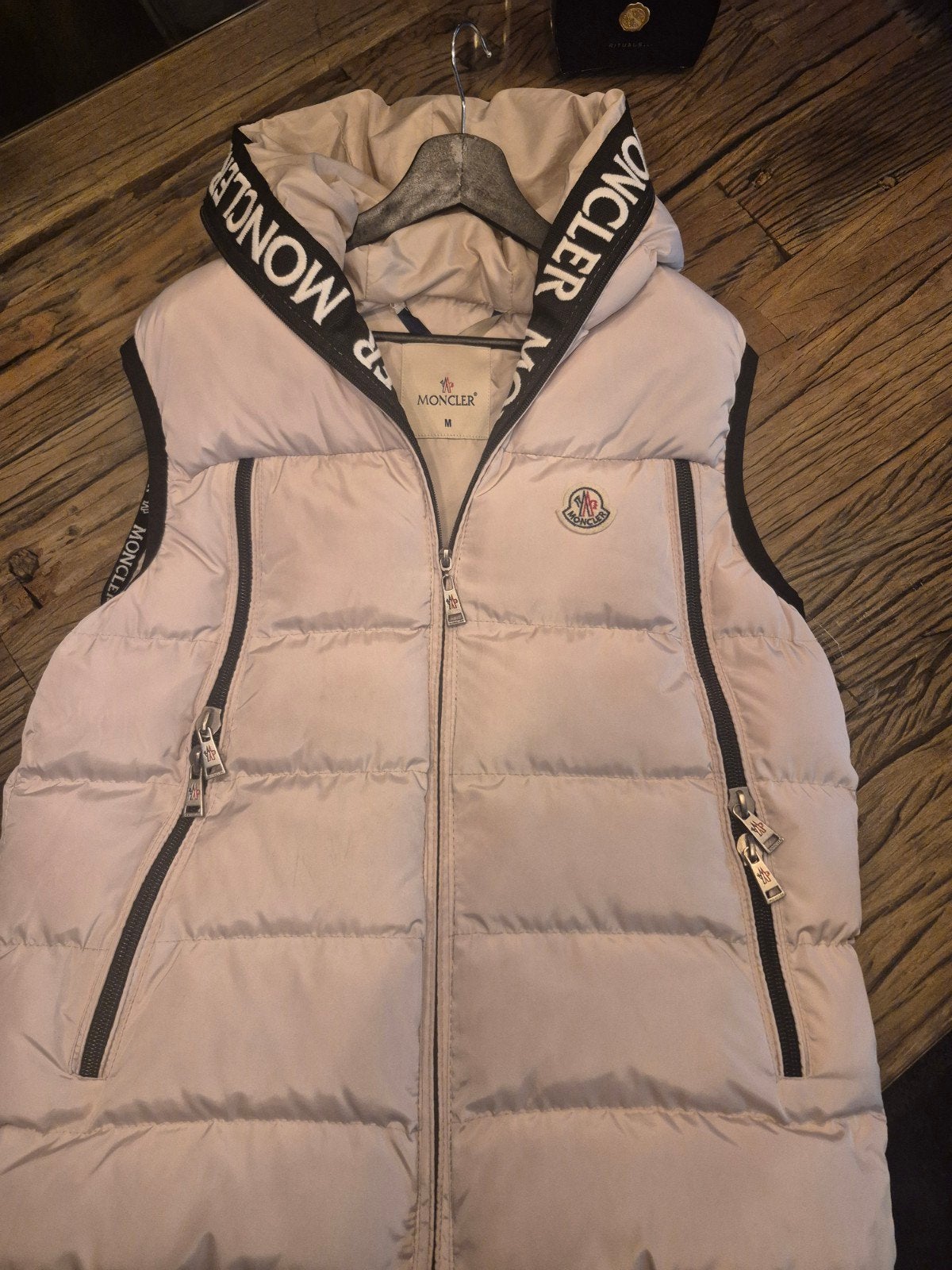 bodywarmer moncler, Moncler, Maat 48/50 (M), Beige, Nieuw