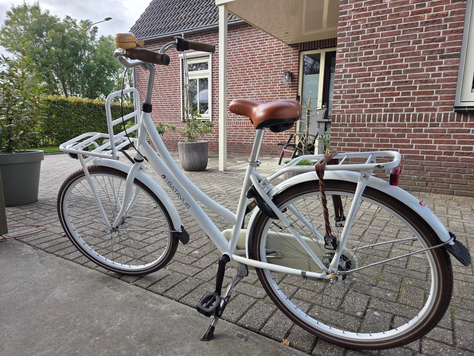 Batavis 26 inch witte transportfiets, Fietsen en Brommers, Minder dan 47 cm, Ophalen, Gebruikt, Overige merken