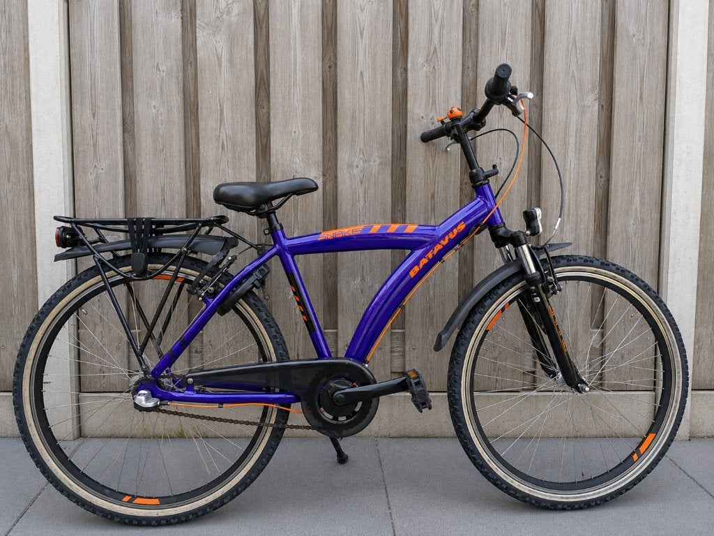 Batavus Snake Jongensfiets 26 inch 3 V Blauw/Oranje, Fietsen en Brommers, Terugtraprem, Versnellingen, Zo goed als nieuw, Batavus Snake