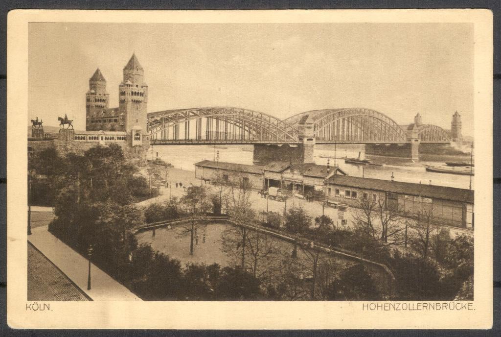 Keulen - Hohenzollernbrücke, Verzenden, Voor 1920, Ongelopen, Duitsland