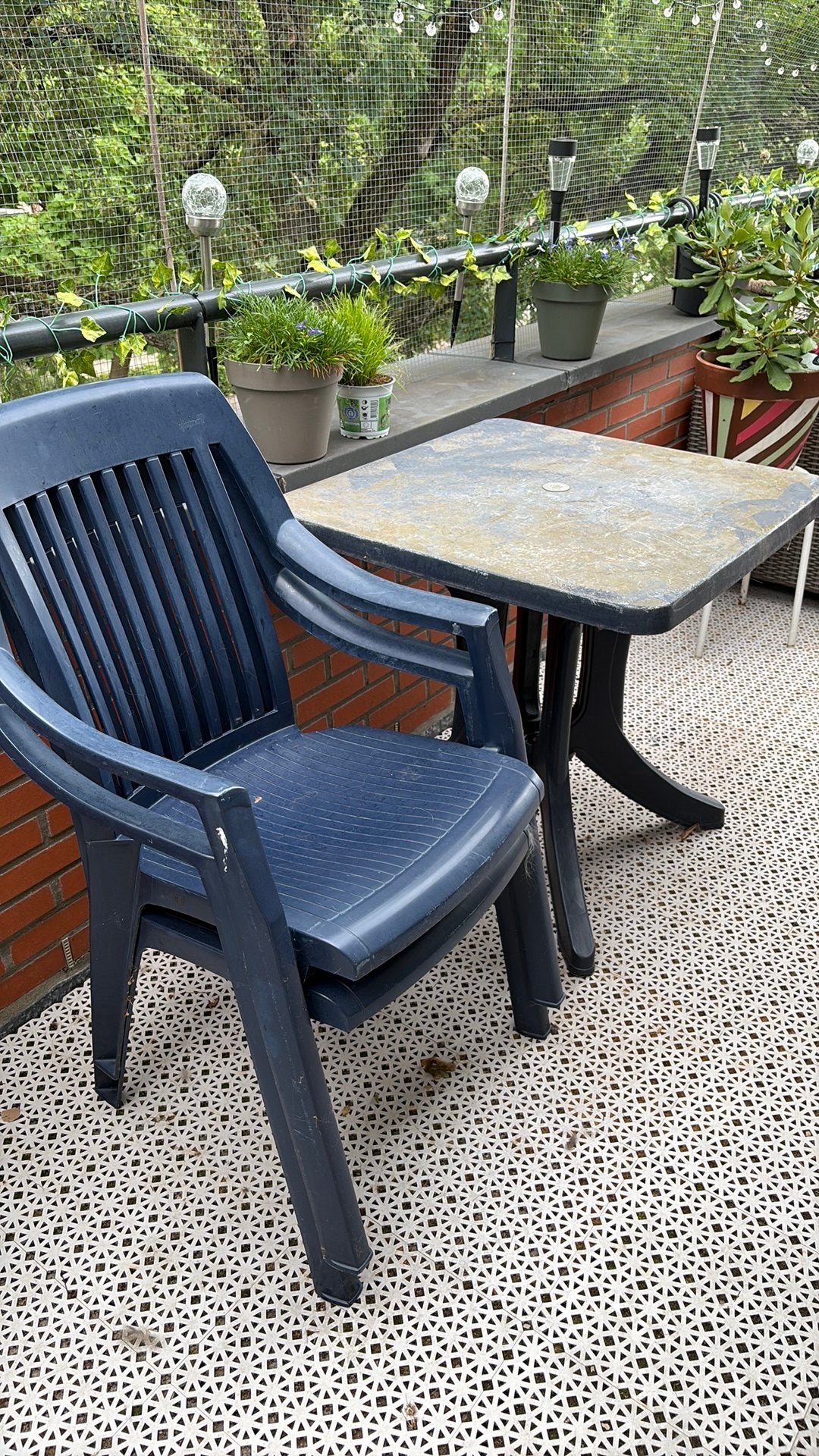 Gratis, Tuin en Terras, Tuinsets en Loungesets, Kunststof, Gebruikt, Tuinset, Eettafel