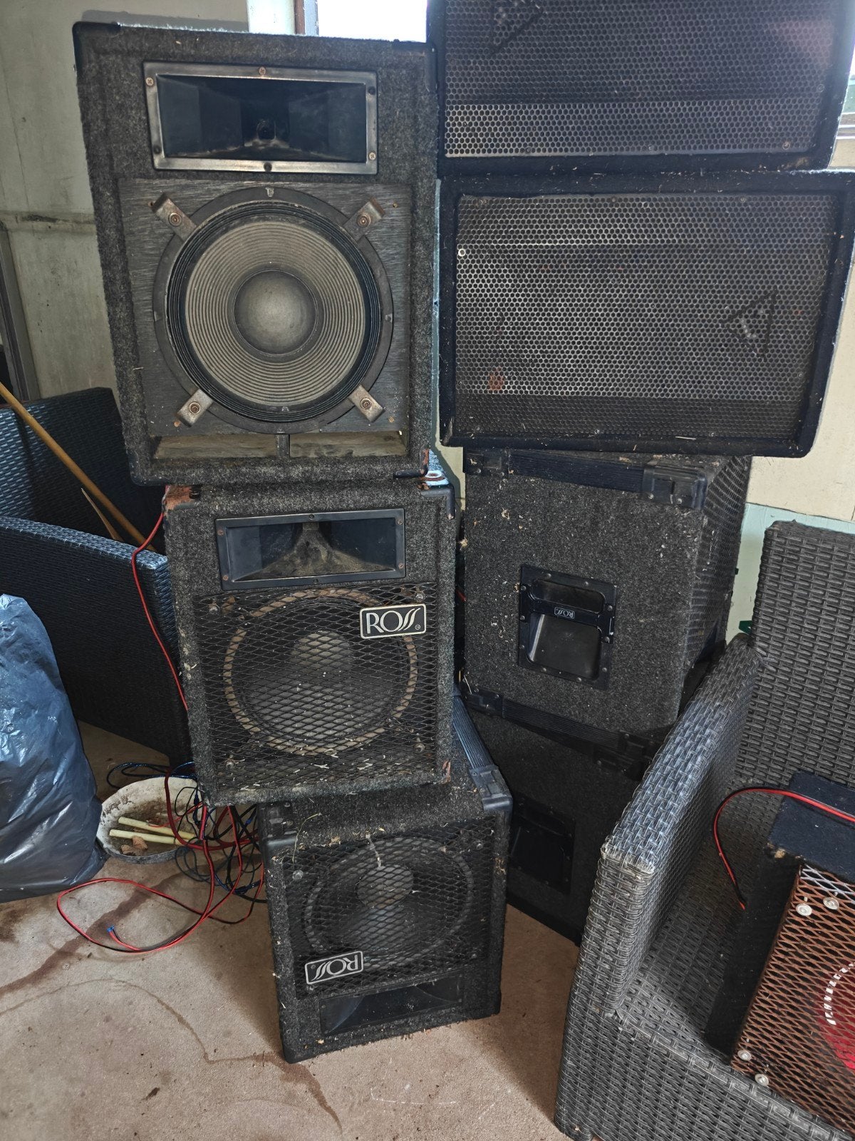 Diverse audioapparatuur: subwoofers, versterkers, speakers, Ophalen, Gebruikt, Overige typen, Overige merken