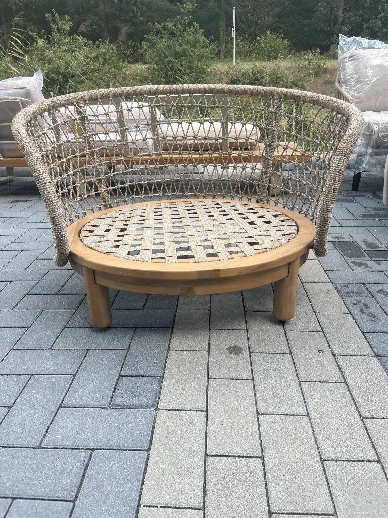 Maka | Loungestoel., Tuin en Terras, Ophalen, Zo goed als nieuw, Hout, Stapelbaar