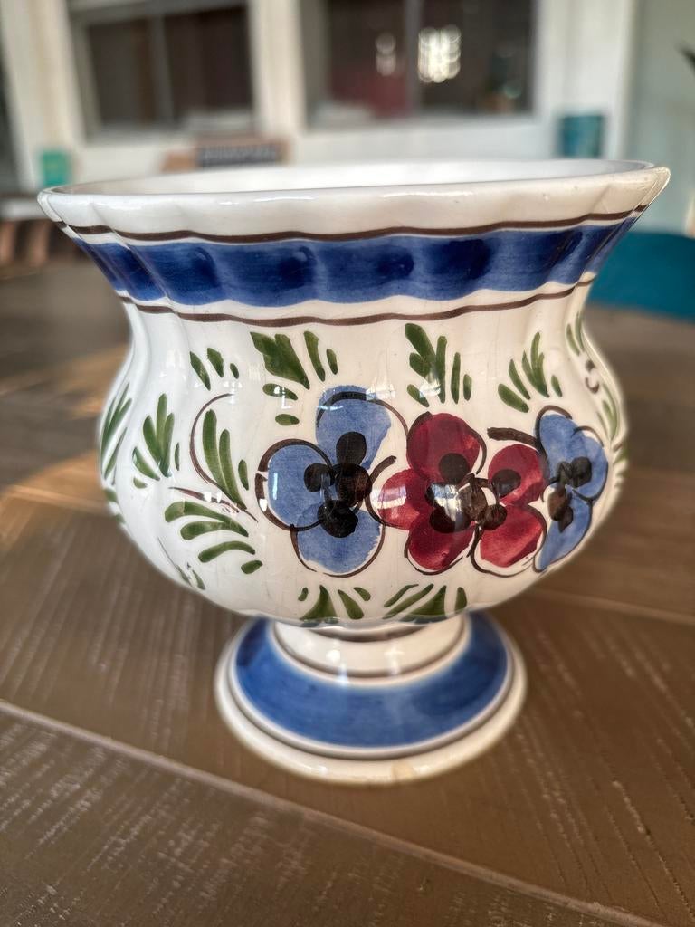 Dolfi Holland Handgeschilderde Keramische Vaas, Antiek en Kunst, Ophalen of Verzenden