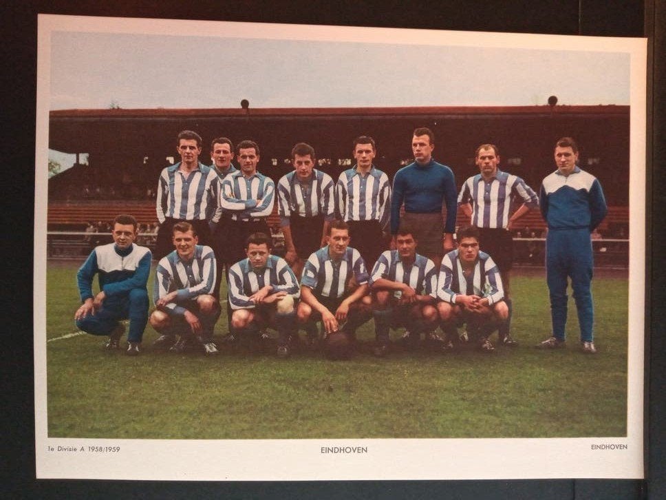Eindhoven 1958/59 - Zeldzame prent zie ook foto 2, Verzenden, Gebruikt, Overige binnenlandse clubs, Poster, Plaatje of Sticker