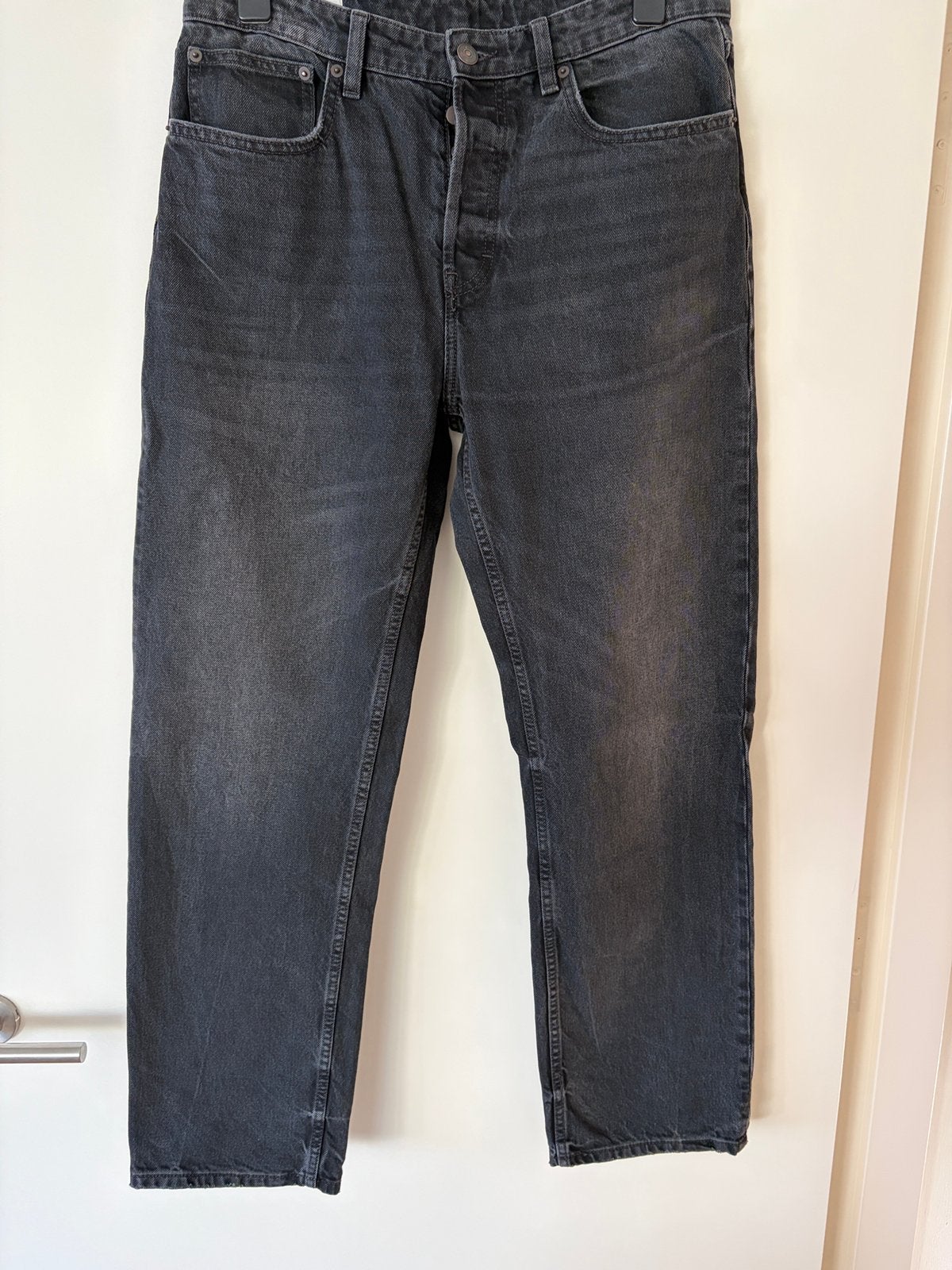 Zara straight jeans, Ophalen of Verzenden, Zo goed als nieuw, Grijs, W33 - W36 (confectie 42/44)