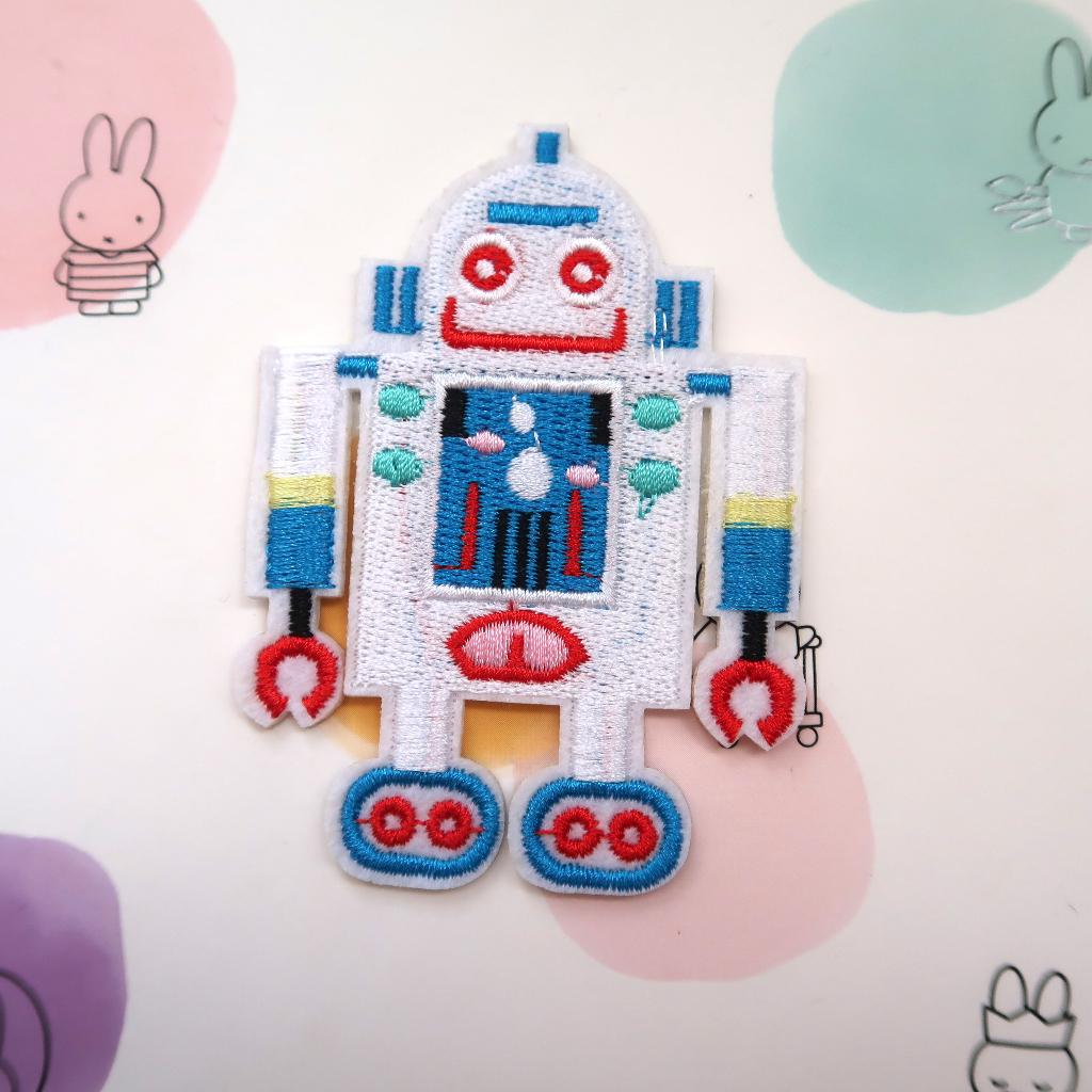 Geborduurde Robot Opstrijk Patch Badge Applique, Verzenden, Nieuw, Overige applicaties