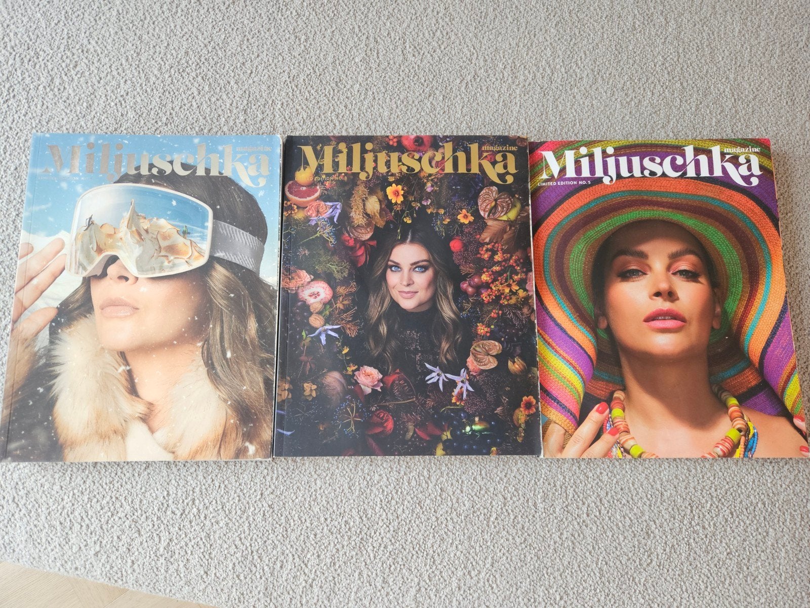 Miljuschka Magazine - 3 edities, Boeken, Ophalen of Verzenden, Gelezen, Damesbladen