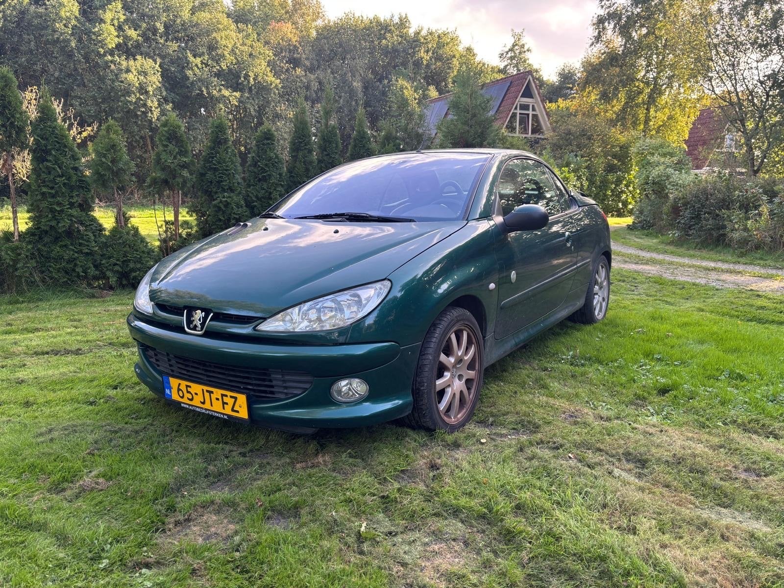 Peugeot 206 2.0 16V CC 2002 Groen, Auto's, 136 pk, 4 cilinders, Cabriolet, 4 stoelen