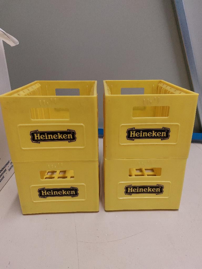 Vintage Heineken CD kratjes 4 stuks en 4 Heineken CD's, Verzamelen, Ophalen, Zo goed als nieuw, Overige typen, Heineken