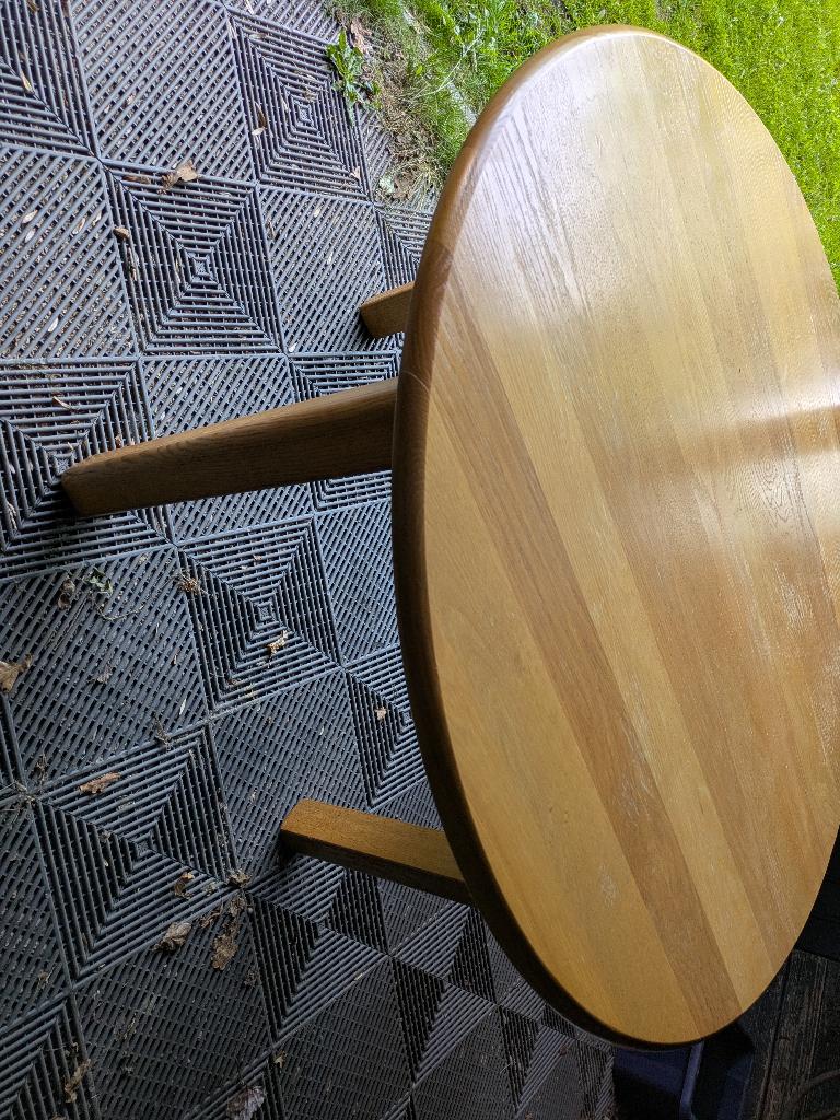 Ronde tafel, Huis en Inrichting, Tafels | Eettafels, Ophalen, Gebruikt, Rond, Vier personen