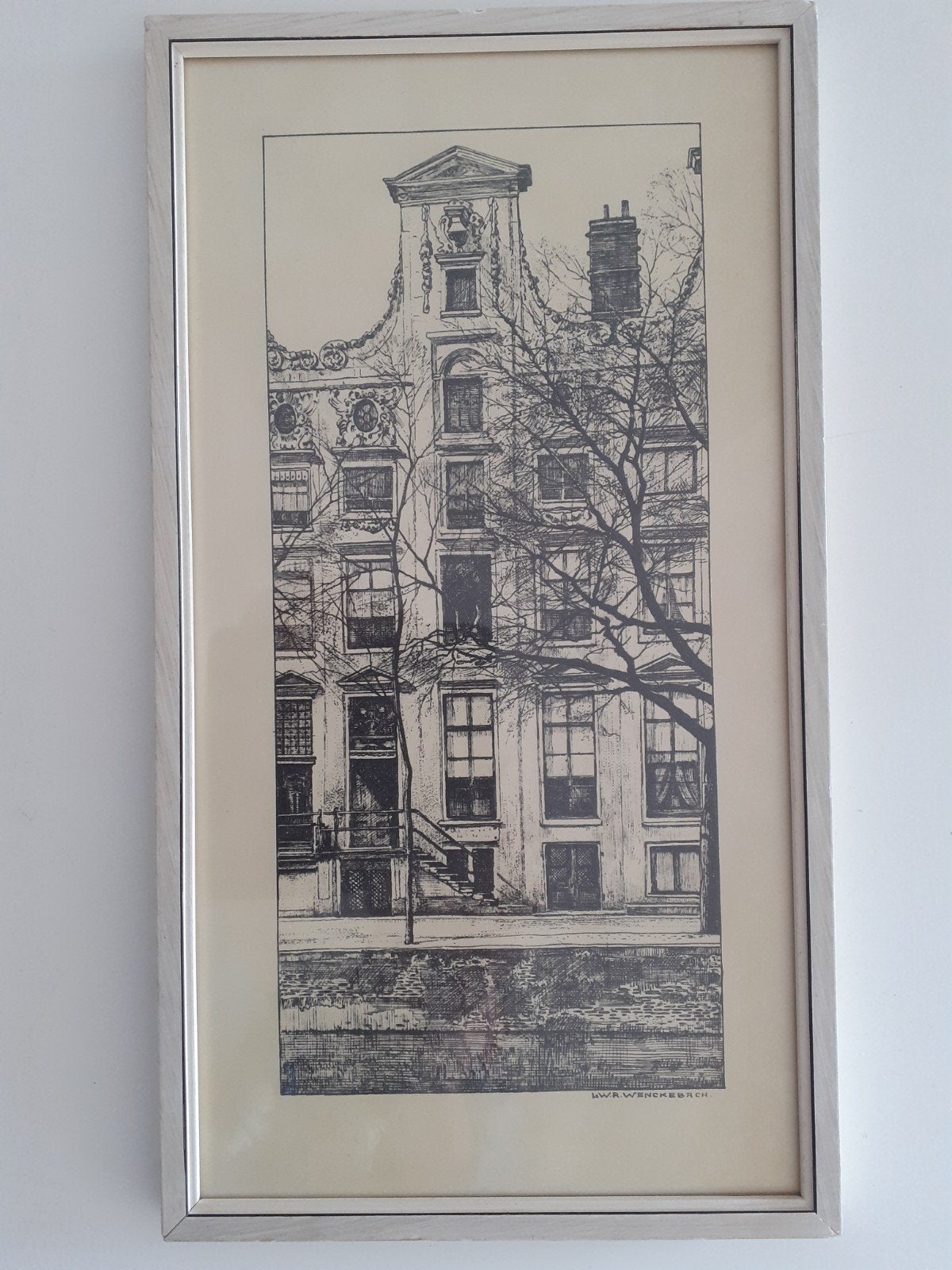 Tekening Wenkenbach Cromhouthuis, Ophalen of Verzenden, Tekening, Achter glas