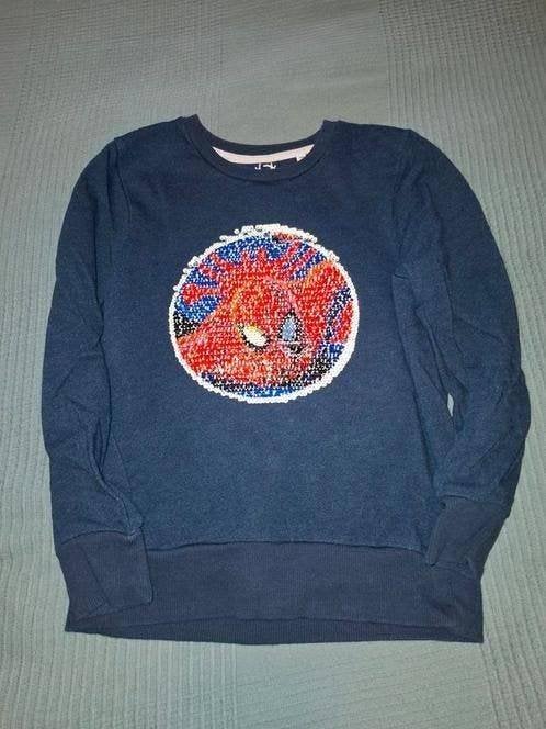 Shirtje Spider-Man met omkeerbare pailletten maat 128, Ophalen of Verzenden, Zo goed als nieuw, Jongen, Shirt of Longsleeve