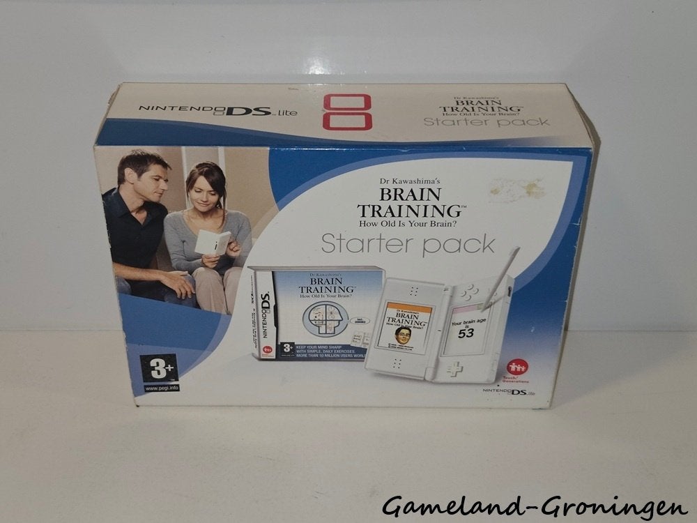 Nintendo DS Lite - Brain Training Starter Pack (Compleet), Gebruikt, -, Wit, -