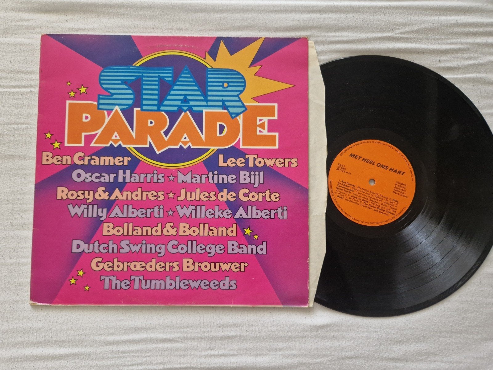 Star Parade - Met Heel Ons Hart (Nederlandstalig LP), Cd's en Dvd's, LP, Gebruikt, Overige genres, Ophalen of Verzenden