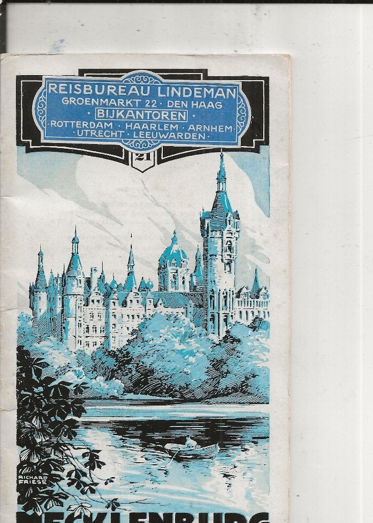 Den Haag Reisbureau Lindeman Groenmarkt Folder Mecklenburg, Ophalen of Verzenden, Ongelopen, Zuid-Holland
