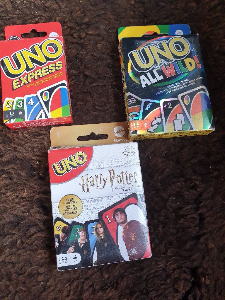 UNO Kaartspellen - Express, All Wild, Harry Potter, Vijf spelers of meer, Ophalen of Verzenden, Zo goed als nieuw, Mattel