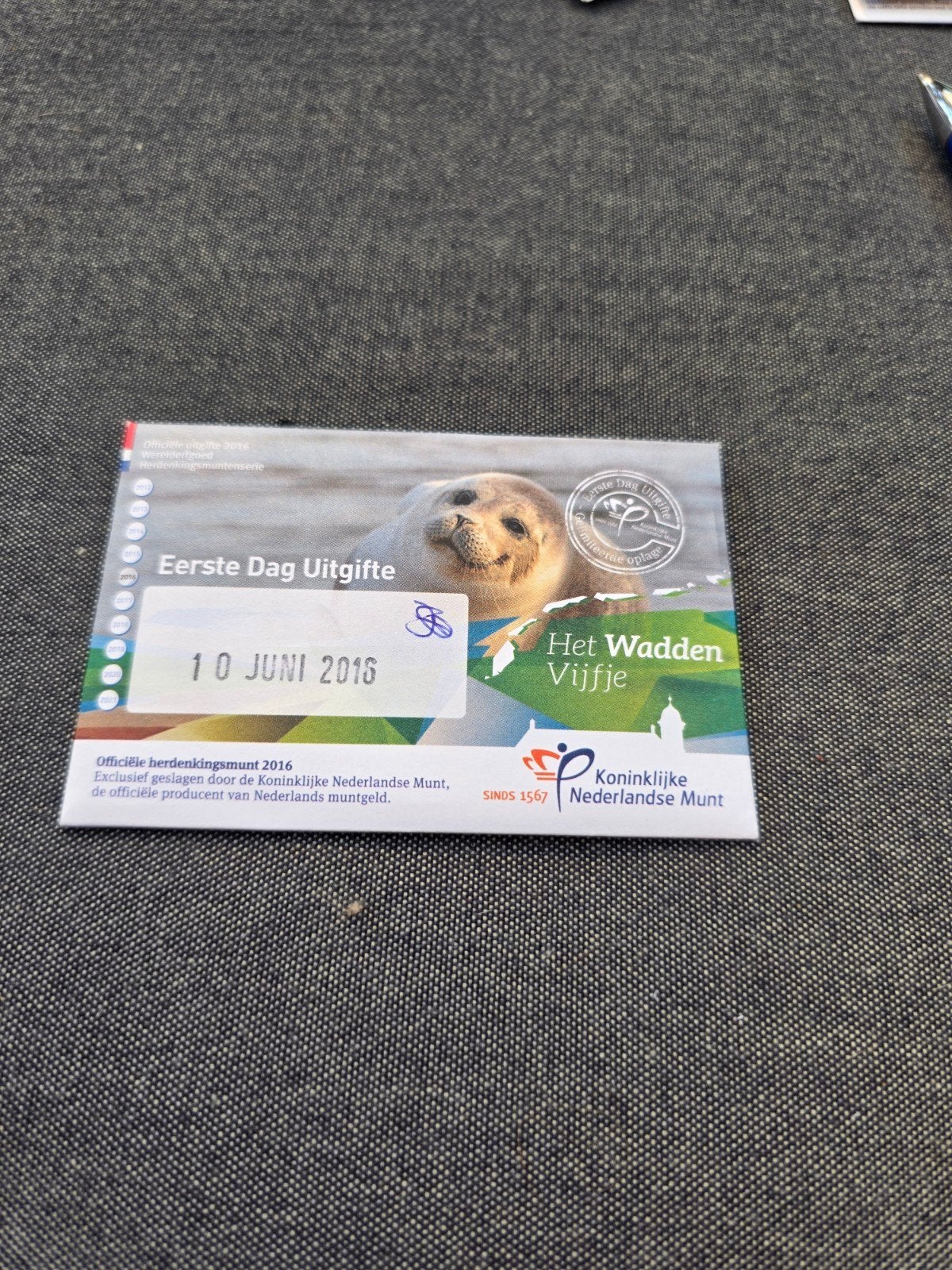 Het Wadden Vijfje - Eerste Dag Uitgifte 2016, Ophalen of Verzenden, Koningin Beatrix, Euro's, Losse munt