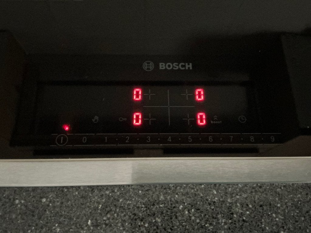 Bosch Exlusiv inductiekookplaat 60 cm -boosterfunctie, Ophalen, Gebruikt, 4 kookzones, Energieklasse A of zuiniger