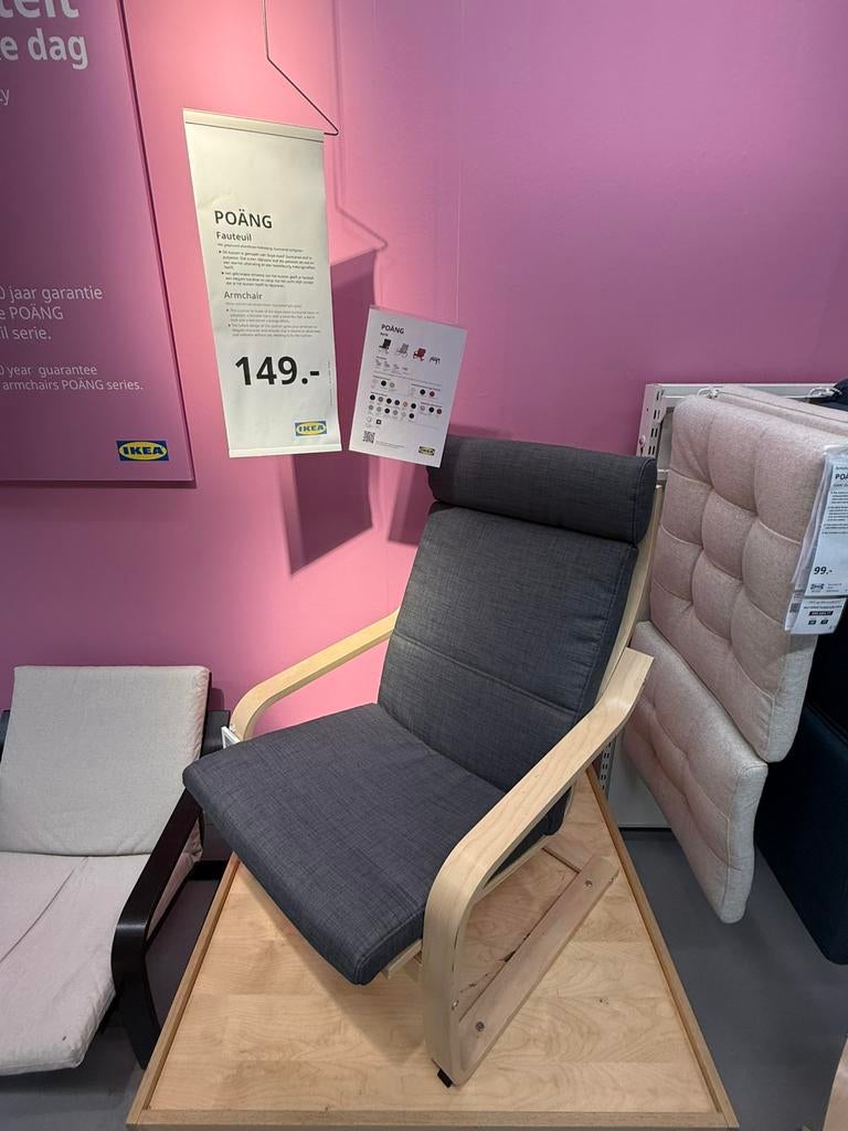 IKEA POÄNG Chairs (4x) | Very Good | €90 each / set deal, Ophalen, Zo goed als nieuw, Wit, Vier
