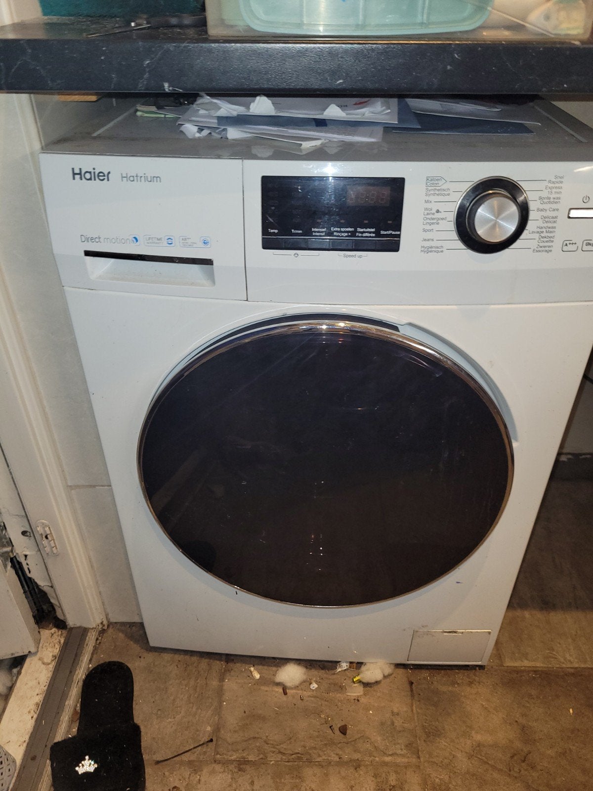 Haier HWBO-B14636 8kg wasmachine, Witgoed en Apparatuur, Ophalen, 1200 tot 1600 toeren, Gebruikt, 8 tot 10 kg