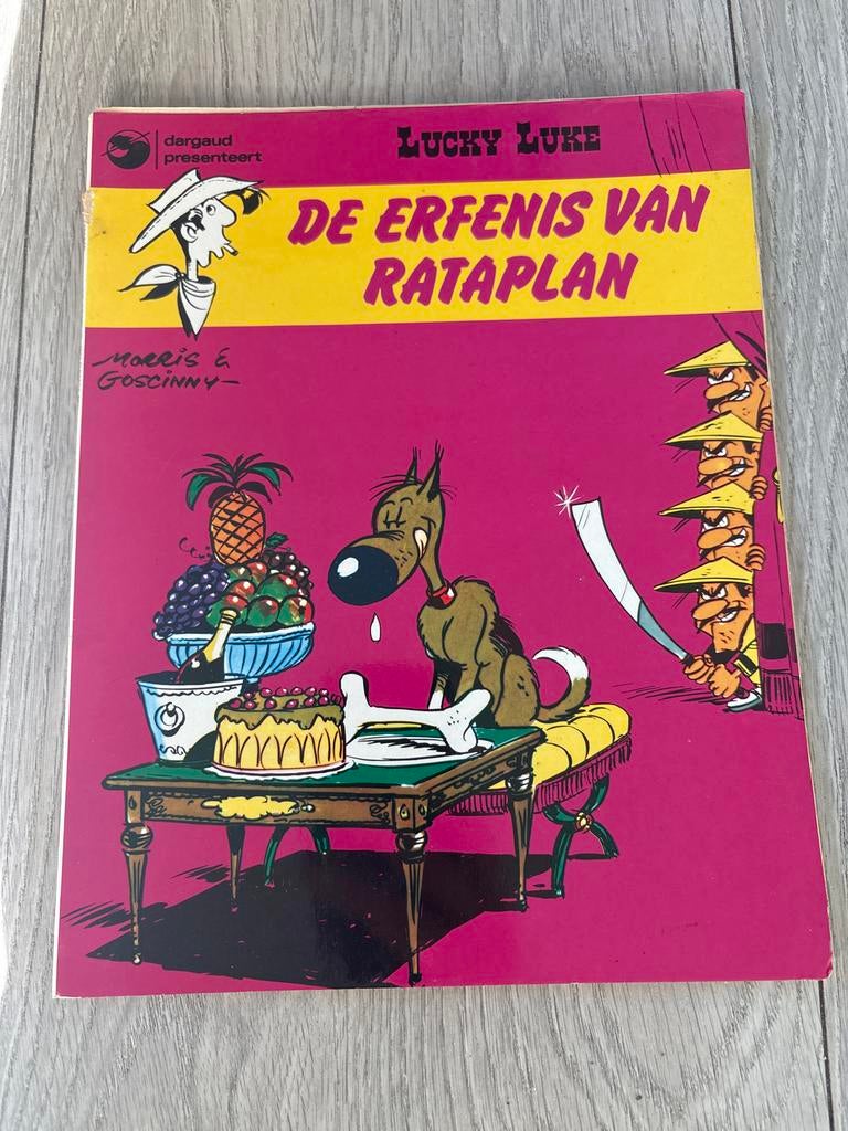 Lucky Luke - De Erfenis van Rataplan uit 1973, Boeken, Eén stripboek, Ophalen of Verzenden, Gelezen