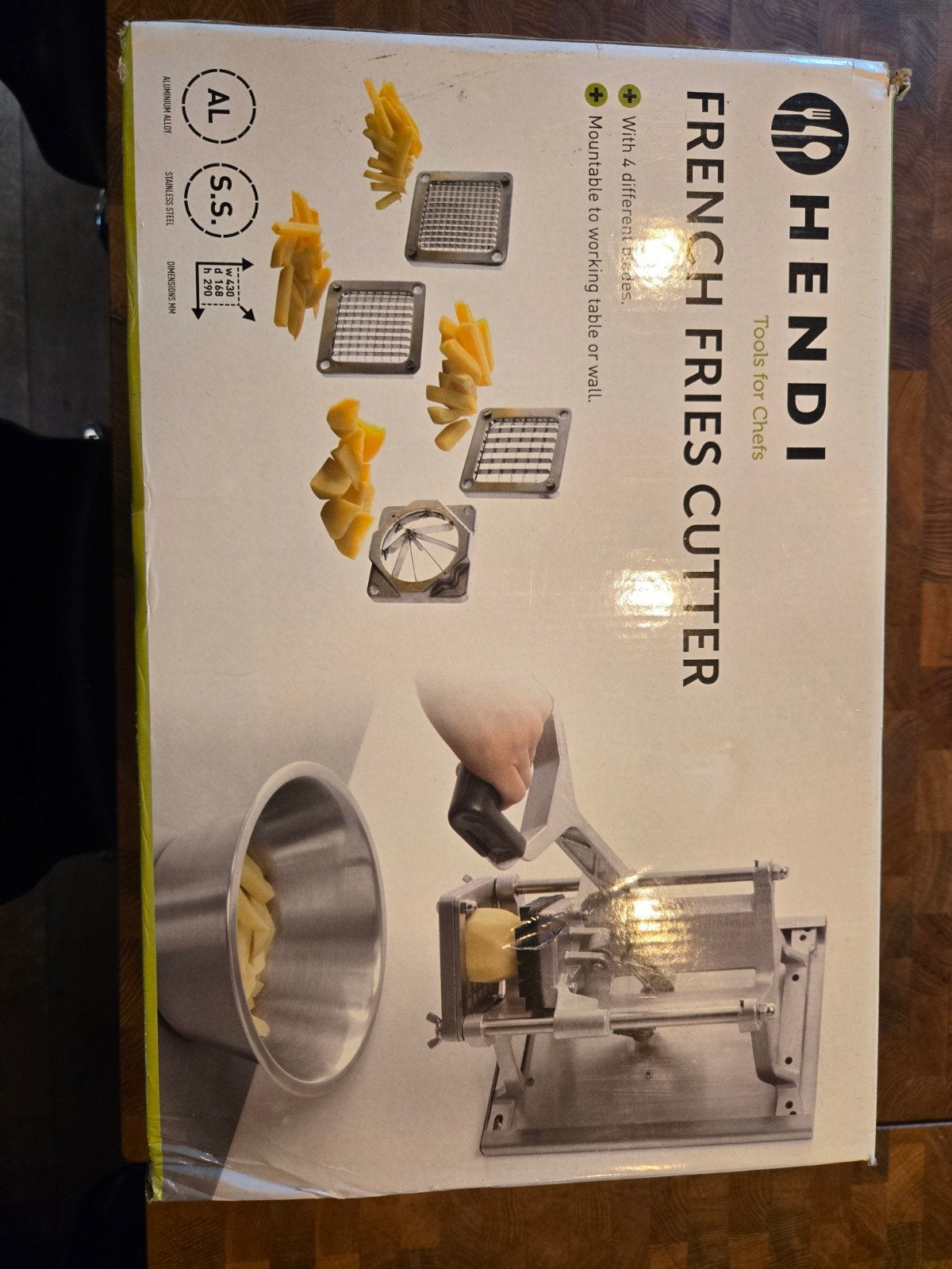 Hendi frietsnijder - zo goed als nieuw, Huis en Inrichting, Keuken | Keukenbenodigdheden, Overige typen, Hendi, Zilver, Ophalen of Verzenden