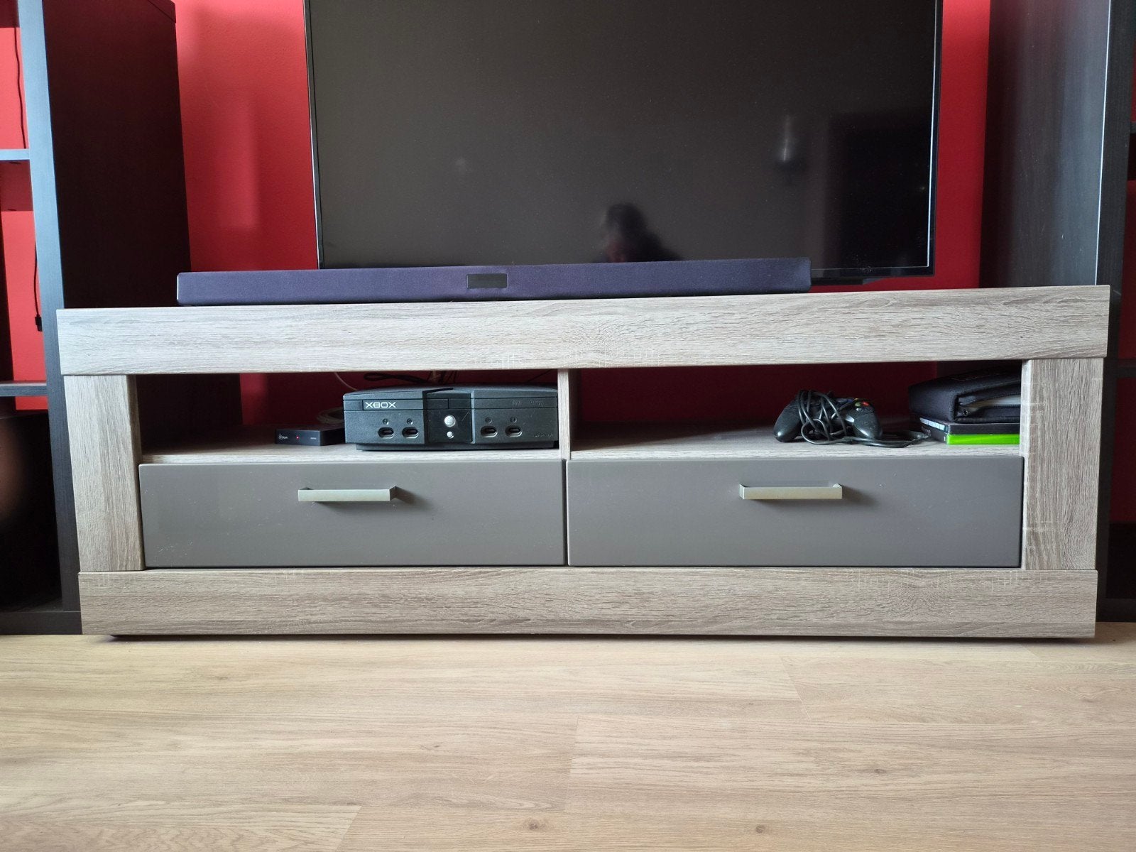 Modern TV-meubel met lades - 150x50x50 cm, Ophalen, Gebruikt, 100 tot 150 cm, Minder dan 100 cm