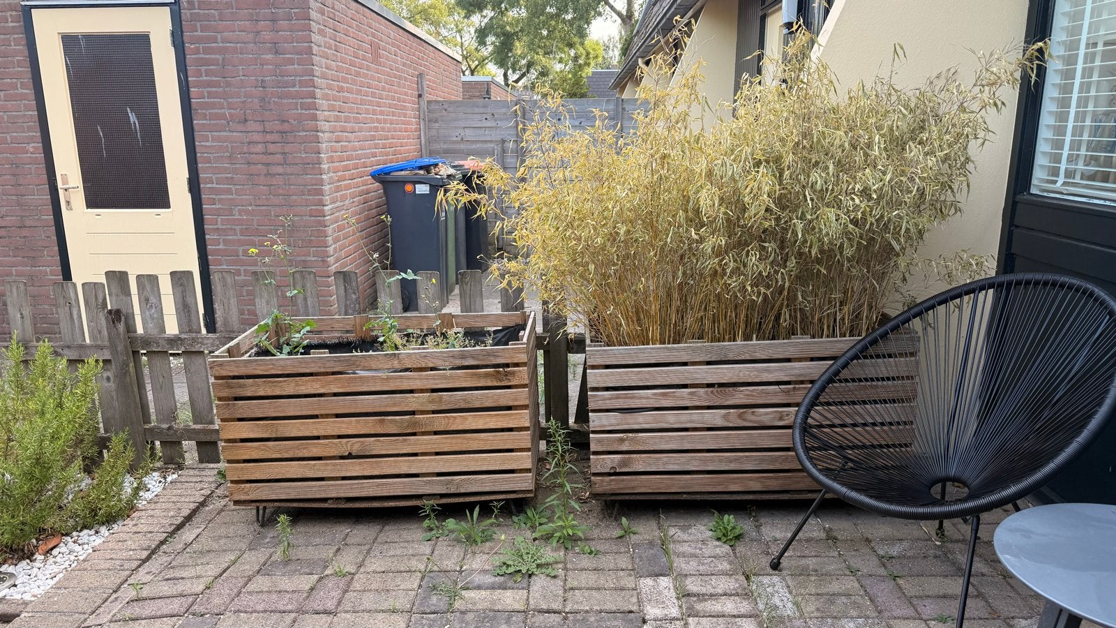 Gratis af te halen: 2 zelfgemaakte plantenbakken, Tuin en Terras, Ophalen, Gebruikt, 100 cm of meer, 60 cm of meer