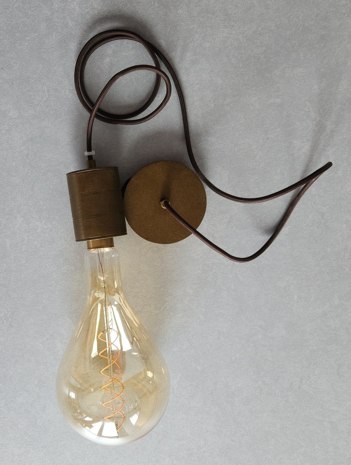 Vintage Calex E40 Hanglamp met Edison Lamp, Vintage, Industrieel, Retro, Ophalen of Verzenden, Zo goed als nieuw, Metaal
