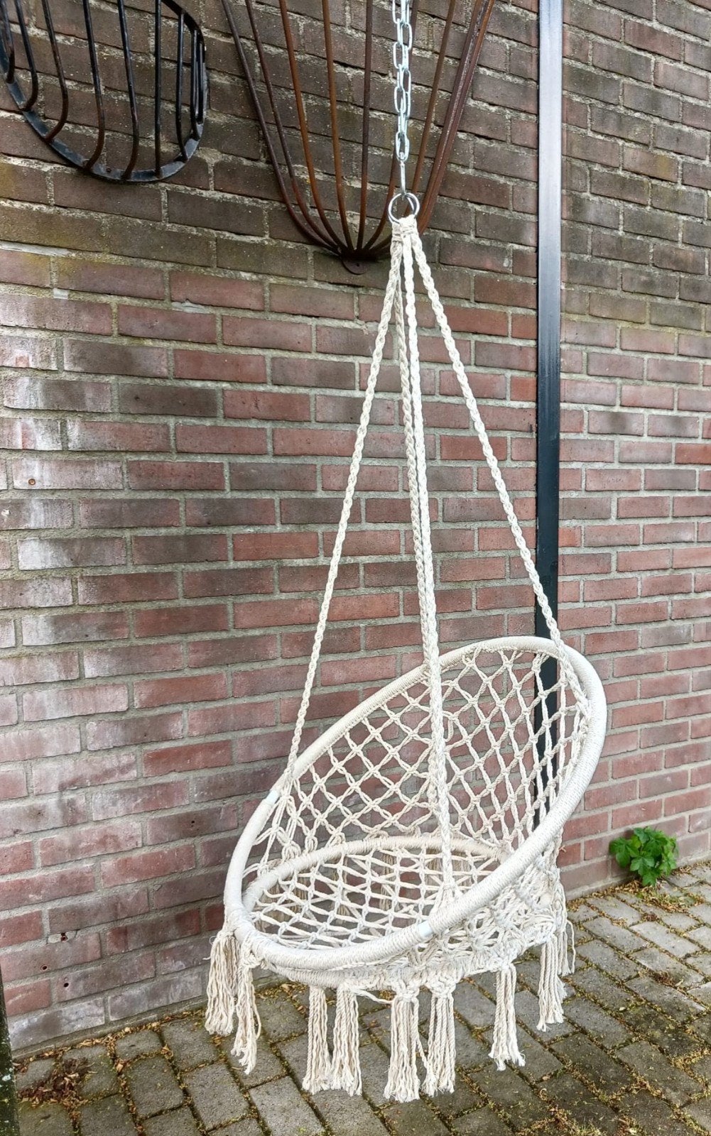 Prachtige handgemaakte macramé hangstoel, Ophalen, Binnen