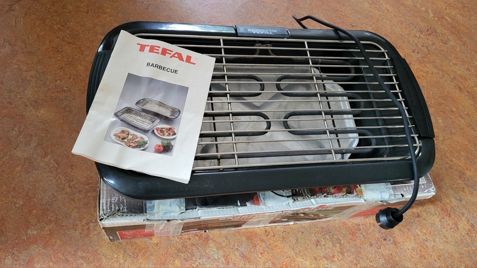 Electrische bbq van tefal, Ophalen, Gebruikt
