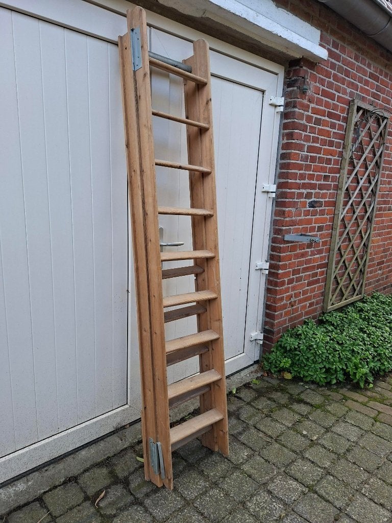 Goede tweedelige houten vlizotrap, zoldertrap!, Ophalen, Gebruikt, Trap, Opvouwbaar of Inschuifbaar