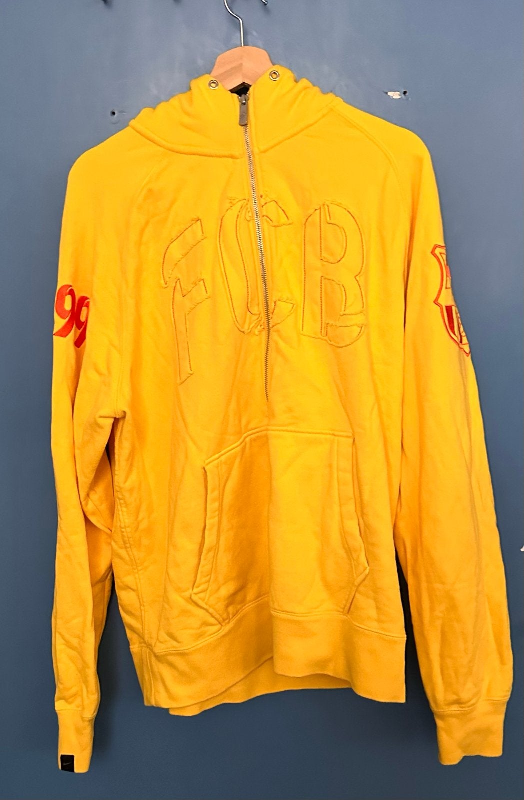 Zeldzame Nike FC Barcelona Hoodie - Tour Yellow XL, Ophalen of Verzenden, Gebruikt