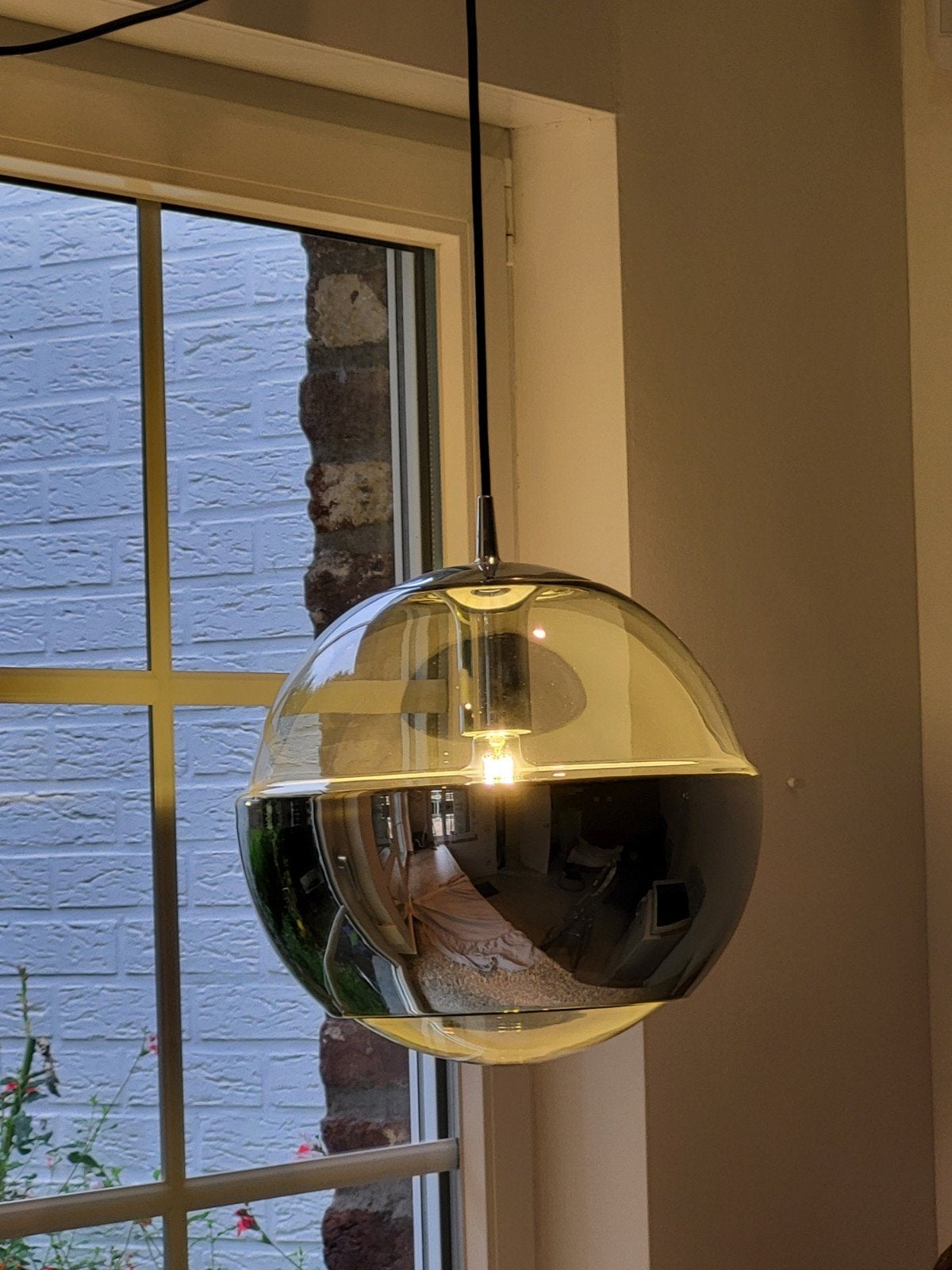 Vintage Peill & Putzler Space Age Hanglamp | Jaren 70, Ophalen of Verzenden, Gebruikt, Glas, Space age