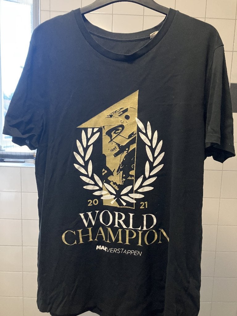 Max Verstappen shirt L 2021 World Champion, Verzenden, Gebruikt, Formule 1