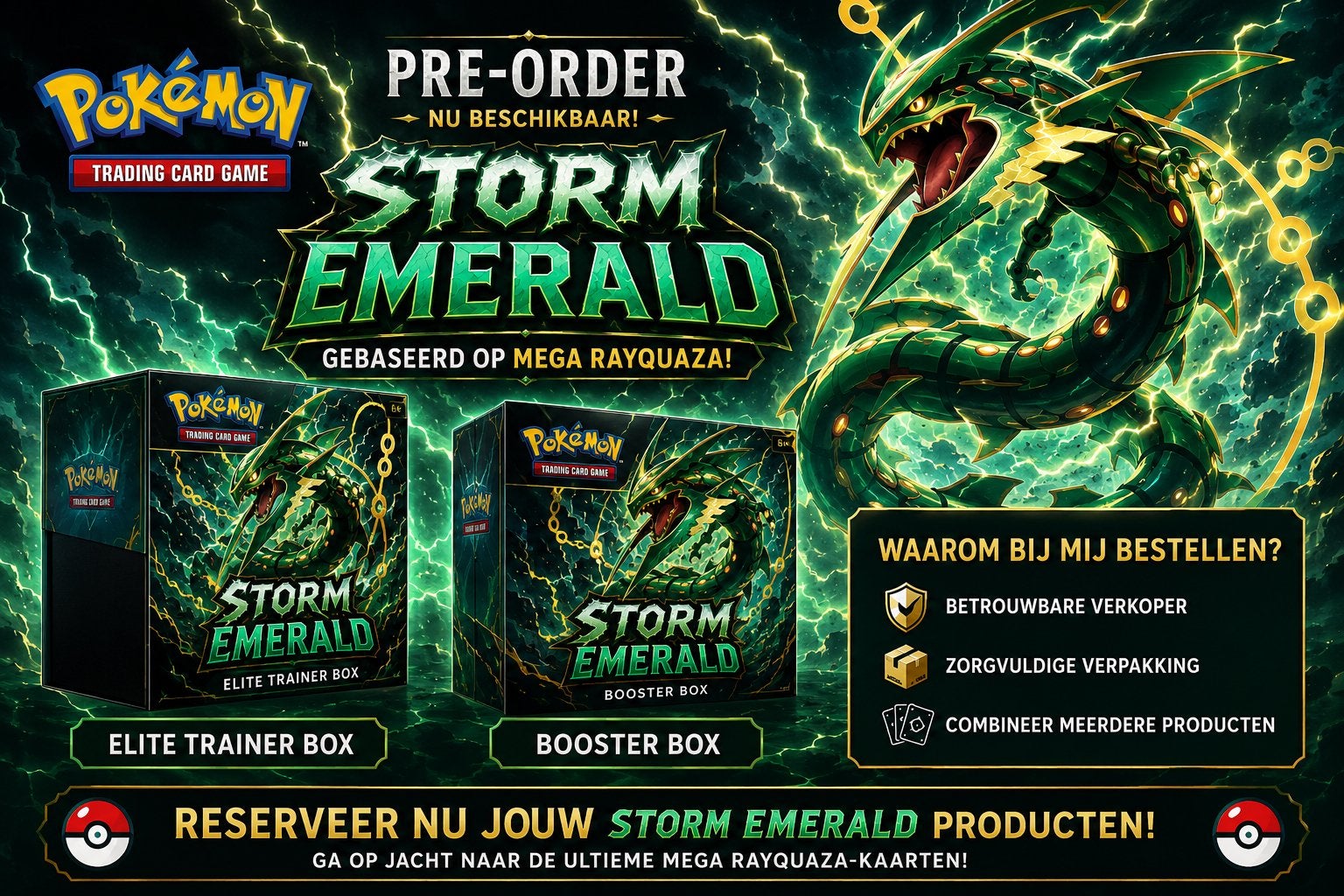 PRE-ORDER Storm Emerald cases, Ophalen, Nieuw, Booster, Foil