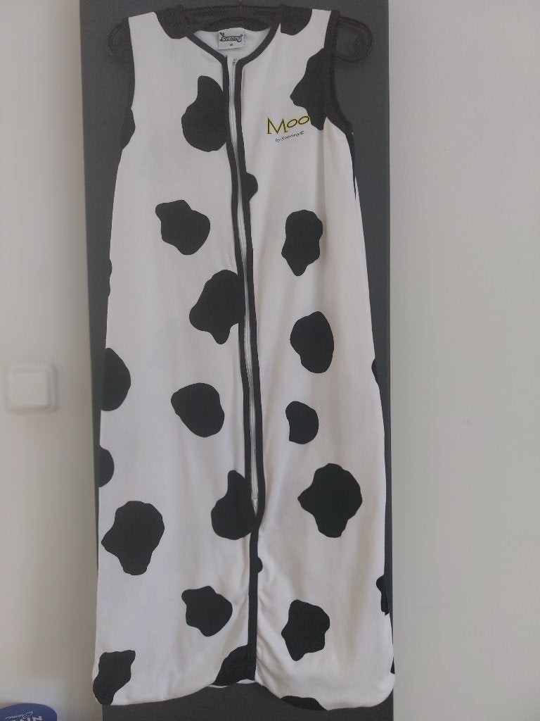 Kinder slaapzak MOO Maat 86/110. Koeieprint., Gebruikt, Slaapzak, 86 cm, Overige merken