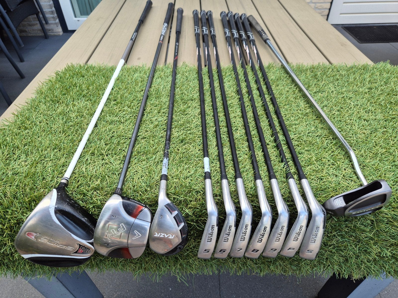 Wilson 1,5 inch verlengde heren gofset met jumbo grips, Sport en Fitness, Golf, Ophalen of Verzenden, Gebruikt, Set