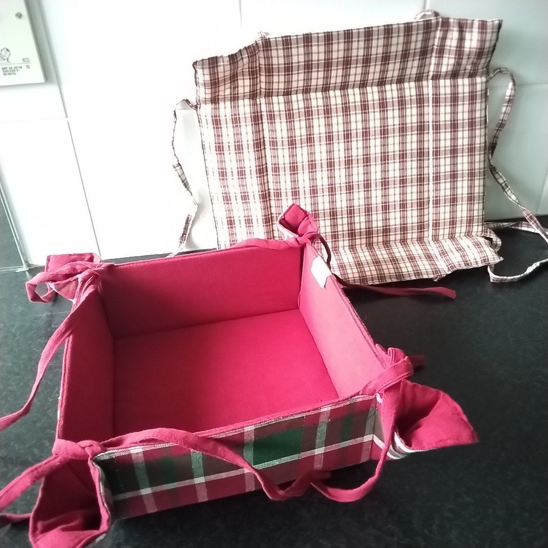 2 opvouwbare broodmandjes - Handig en decoratief, Ophalen of Verzenden, Natuurlijk materiaal, Meerkleurig, Overige typen